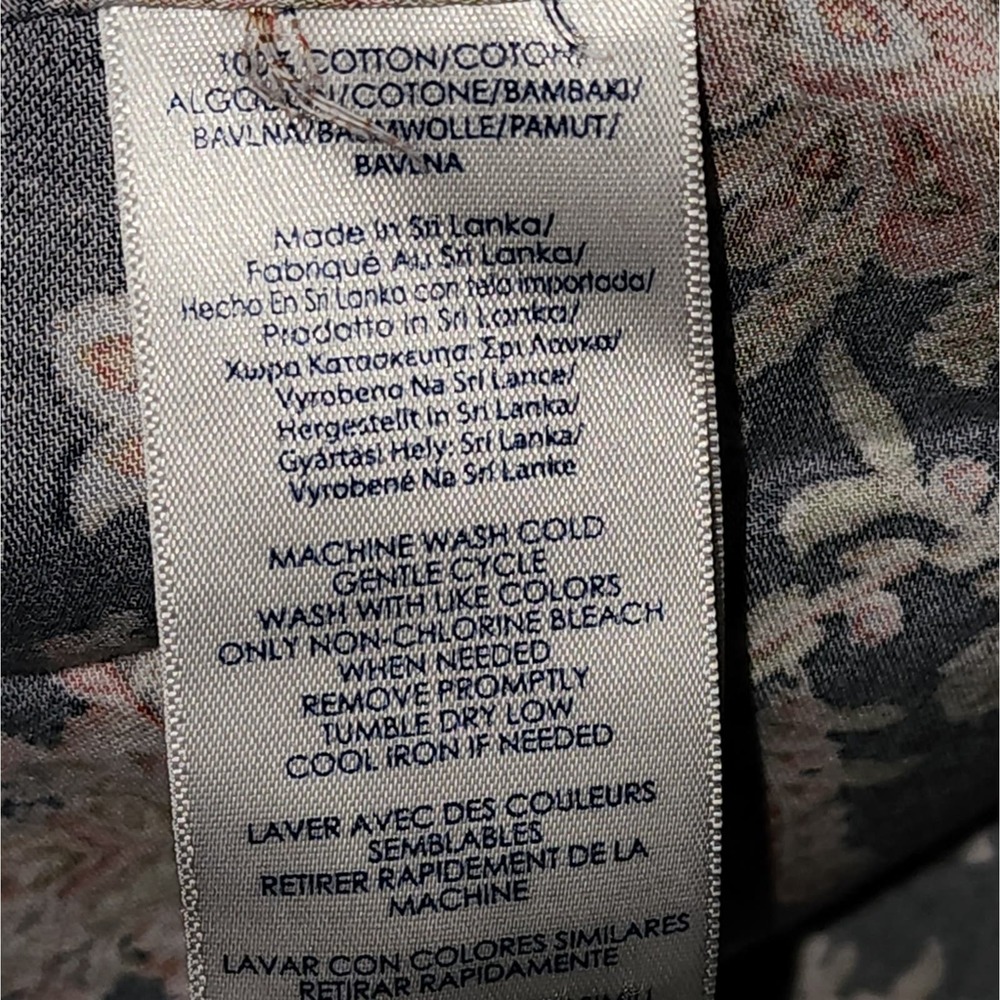 Chaps 100% cotton floral button down no iron shirt plus size 2X‎ - Picture 6 of 6